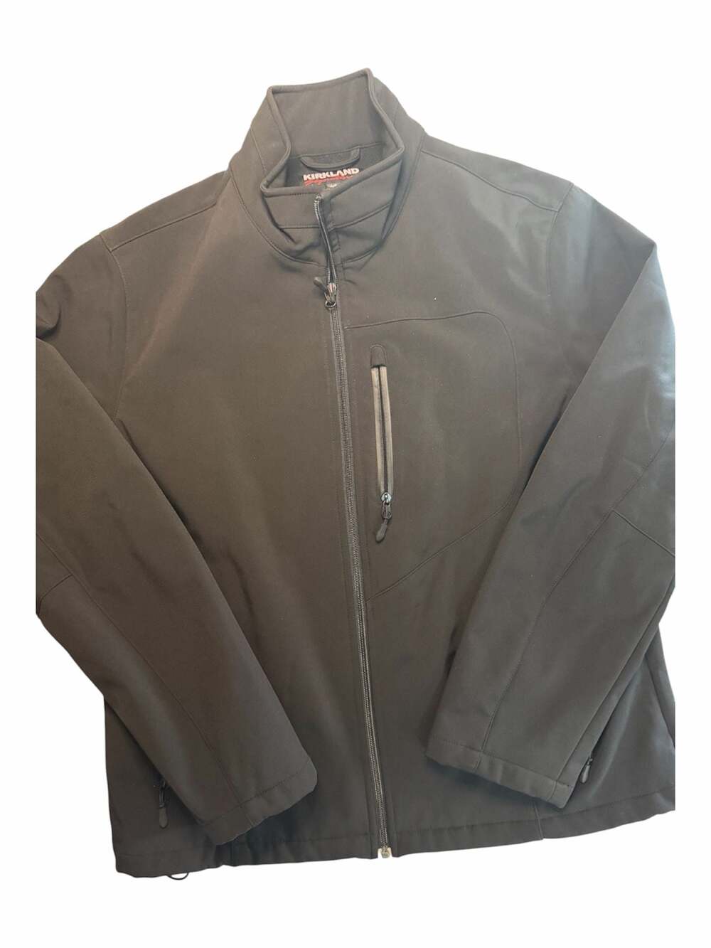 Kirkland Signature Men's Black Softshell Full-Zip Jacket Size L